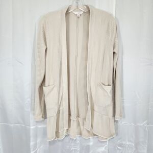 LC Lauren Conrad Size Small Cream Open-Front Cardigan Sweater